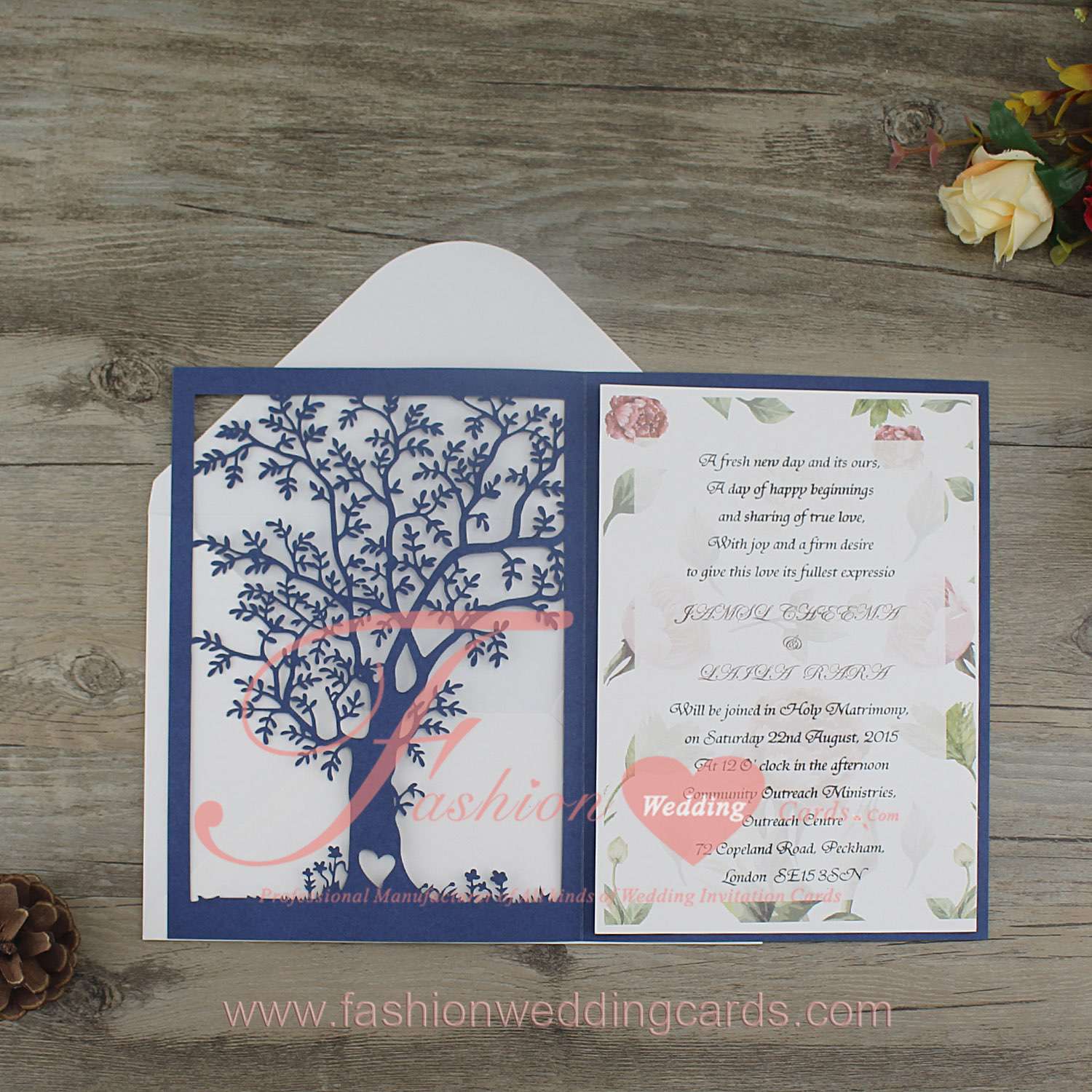 Hot Sale Tree Laser Cut Wedding Invitations Online